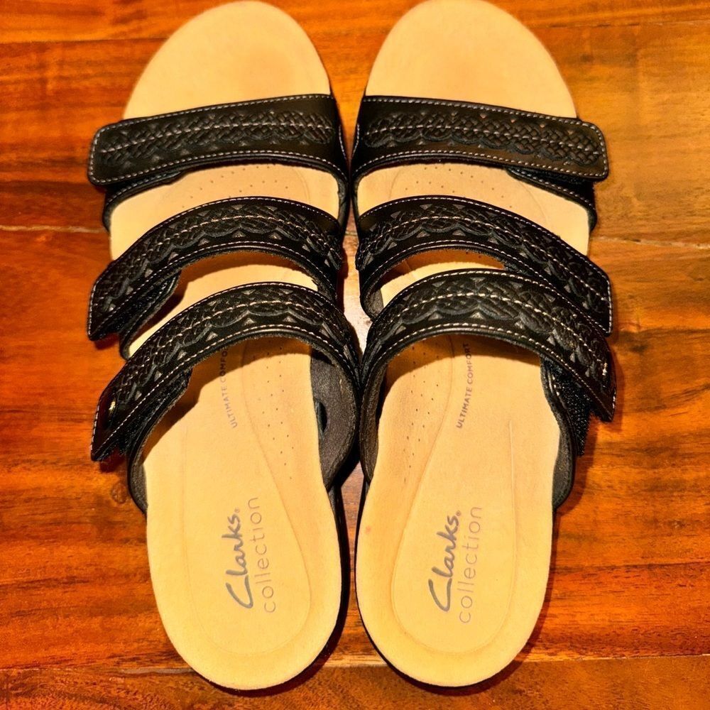 Clarks Lauriann Cove Black sz 8 - Picture 2 of 8